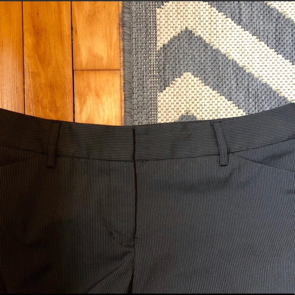 Express Editor Pants Black White Pinstripe Stripes - Picture 7 of 8